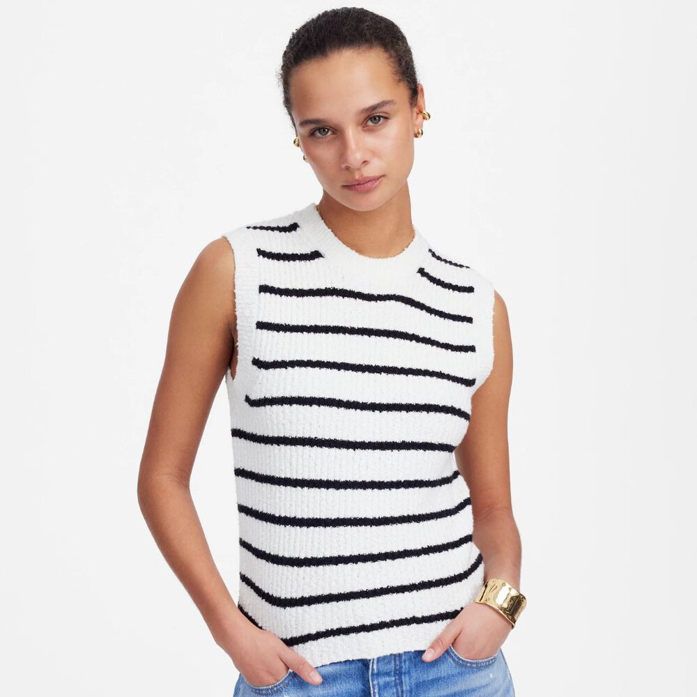 Bouclé-Knit Sweater Tank